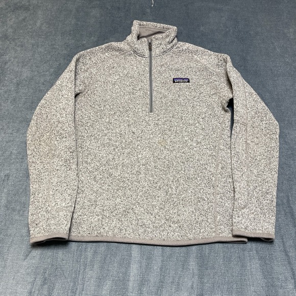 Patagonia Sweaters - Patagonia Worn Wear Better Sweater Womens Medium Heather Gray Fleece Jersey Trim